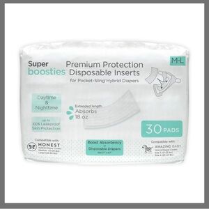 Amazing Baby Overnight , Super Boosties Disposable Inserts,Baby Cover Sz 3/4
